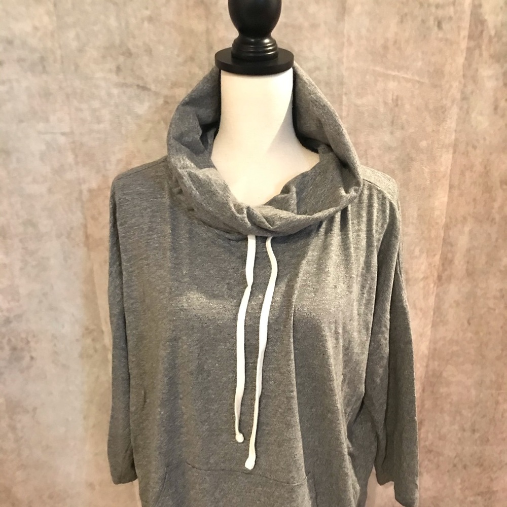 Forever 21 3/4 Sleeve Cowl Neck Sweater, size L